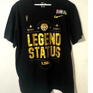 Nike Men's LSU Tiger 2019 National‎ Championship T-shirt Size L
